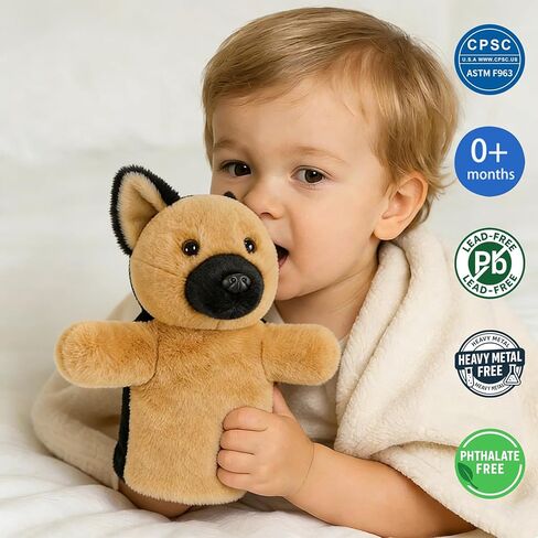 Dog Hand Puppet Plush Toy for Kids Toddlers Educational Animal Puppet for Storytelling Pretend Play Birthday German Shepherd in Saudi Arabia