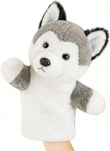 Dog Hand Puppet Plush Toy for Kids Toddlers Educational Animal Puppet for Storytelling Pretend Play Birthday German Shepherd in Saudi Arabia