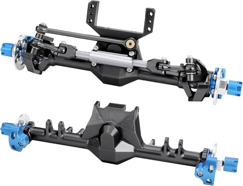+9 مم 1/24 محور أمامي خلفي مستقيم من الألومنيوم مع وصلة توجيه هيدروليكية لزاحف RC SCX24 Deadbolt 90081 C10 Jeep Gladiator (تيتانيوم) in Kuwait