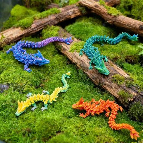 4 قطع من بيض التنين المطبوع ثلاثي الأبعاد مع تنين بداخله، بيض عيد الفصح الغامض للأطفال البالغين، ديكور فريد لسطح المكتب قابل للتجميع، هدايا زينة عيد الميلاد in Kuwait