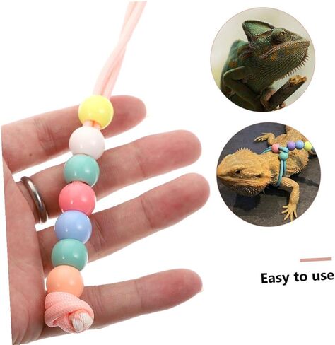 Homoyoyo 3pcs Adjustable Bearded Dragon Harness Leash Set, Glow-in-The-Dark Lizard Walking Rope for Small Pets Outdoor Travel and Safety in Saudi Arabia