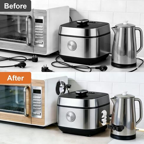 8PCS Cord Organizer for Appliances, Upgraded Kitchen Appliance Cord Organizer Stick on Appliance Cord Wrap Cord Kipper Cord Holder for Appliances Pressure Cooker, Coffee Maker, Air Fryer,Mixer in Saudi Arabia