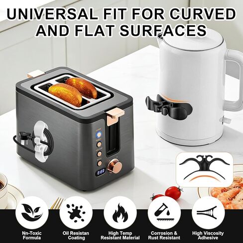 8PCS Cord Organizer for Appliances, Upgraded Kitchen Appliance Cord Organizer Stick on Appliance Cord Wrap Cord Kipper Cord Holder for Appliances Pressure Cooker, Coffee Maker, Air Fryer,Mixer in Saudi Arabia