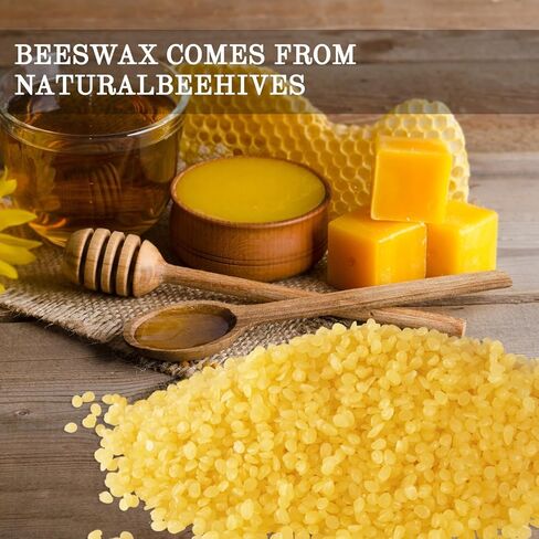 Yellow Beeswax Pellets10LB, Beeswax Pastilles for DIY Projects Candle Making, Skin Care, Lip Balm, Soap and Lotion Making Supplies in Kuwait