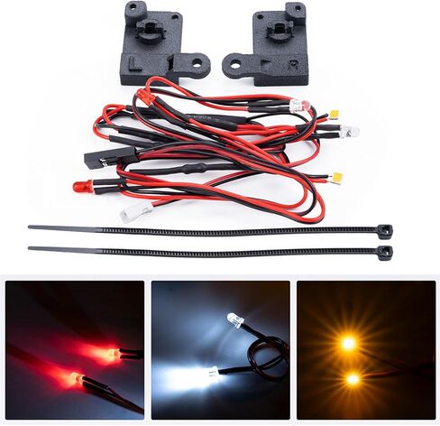 RC Front Rear LED Light Kit Headlight Taillight Set for TRX4M K10 Upgrades 1/18 Scale RC Crawler Car Accessories in Saudi Arabia