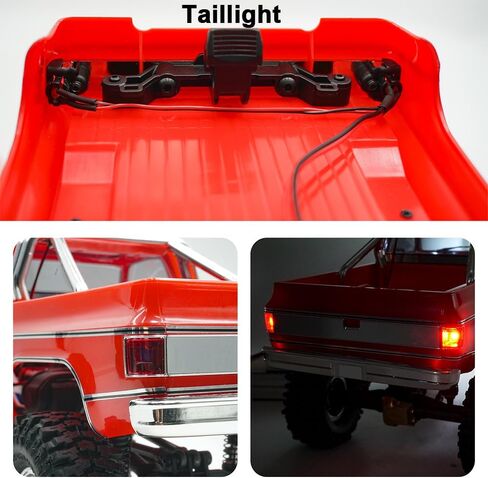 RC Front Rear LED Light Kit Headlight Taillight Set for TRX4M K10 Upgrades 1/18 Scale RC Crawler Car Accessories in Saudi Arabia