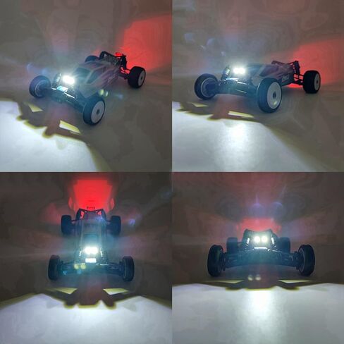 RC Headlights & Taillights Kit for Losi 1/24 Micro-B 2WD Buggy RC White Headlights + Red Rear Light Upgrade Parts in Saudi Arabia