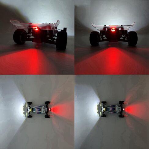 RC Headlights & Taillights Kit for Losi 1/24 Micro-B 2WD Buggy RC White Headlights + Red Rear Light Upgrade Parts in Saudi Arabia