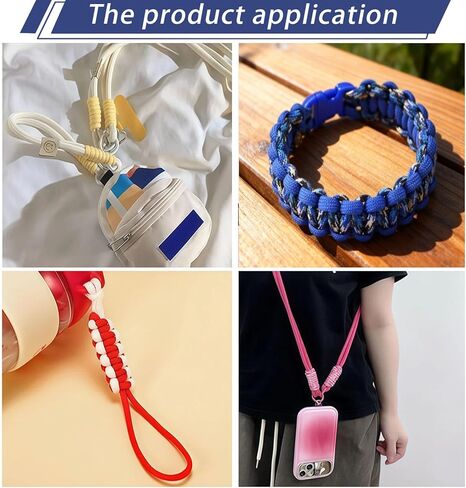 4mm Polyester Rope - 20 Yards Braided Solid Cord for Phone/Badge/Camera/Purse/Bag Lanyards, Clothesline (111-Peach) in Saudi Arabia