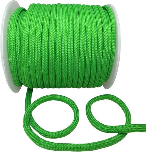 4mm Polyester Rope - 20 Yards Braided Solid Cord for Phone/Badge/Camera/Purse/Bag Lanyards, Clothesline (111-Peach) in Saudi Arabia