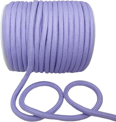 4mm Polyester Rope - 20 Yards Braided Solid Cord for Phone/Badge/Camera/Purse/Bag Lanyards, Clothesline (111-Peach) in Saudi Arabia