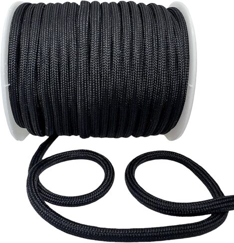 4mm Polyester Rope - 20 Yards Braided Solid Cord for Phone/Badge/Camera/Purse/Bag Lanyards, Clothesline (111-Peach) in Saudi Arabia