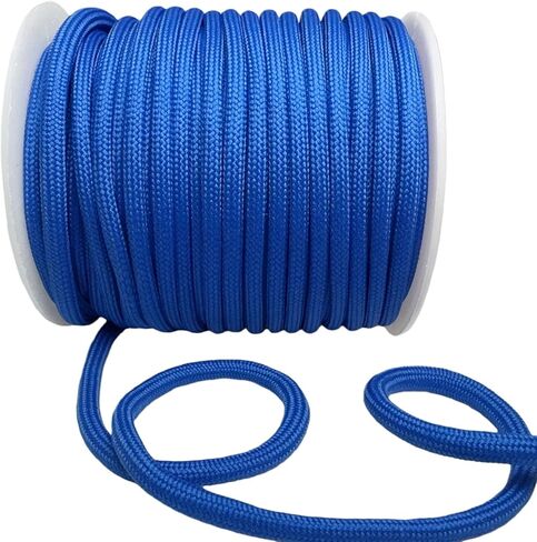 4mm Polyester Rope - 20 Yards Braided Solid Cord for Phone/Badge/Camera/Purse/Bag Lanyards, Clothesline (111-Peach) in Saudi Arabia