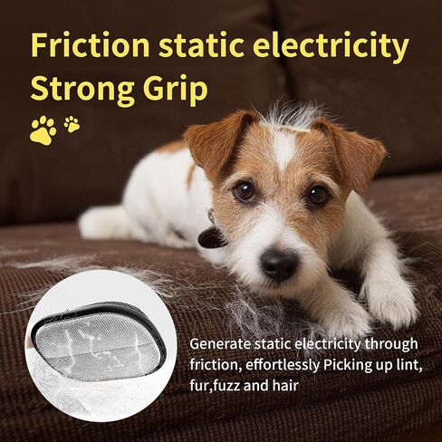 Pet Hair Removal Glove for Cats & Dogs, Electrostatic Pet Hair Gloves, Reusable Pet Hair Remover Tool, Animal Hair Remover for Furniture, Clothing, Couch, Carpet, Car Seat - 2PCS in Saudi Arabia
