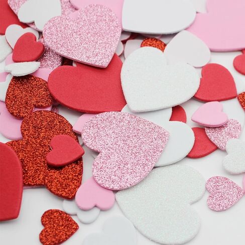 240 قطعة من ملصقات القلب ذات قلوب إسفنجية ذاتية اللصق، 3 أحجام باللون الأحمر اللامع والوردي والأبيض اللامع، مثالية للحرف اليدوية في عيد الحب، وبطاقات المعايدة التي تصنعها بنفسك، وبطاقات عيد الأم in Kuwait