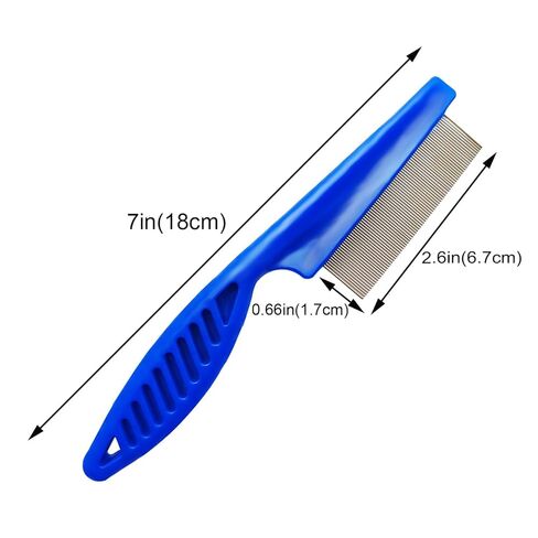 Comb for Cats Dogs, Small Animal Combs, Self-Cleaning Pet Grooming Brushes, Stainless Steel Teeth for Shedding (Blue) in Kuwait