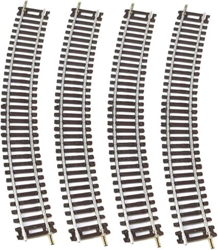 DYNWAVE 4 Pieces HO Scale Railroad Track Toy Train Parts Realistic Gift DIY Scene Model Train Track for 1:87 Toy Birthdays Classroom, 25cmx2.8cm in Saudi Arabia