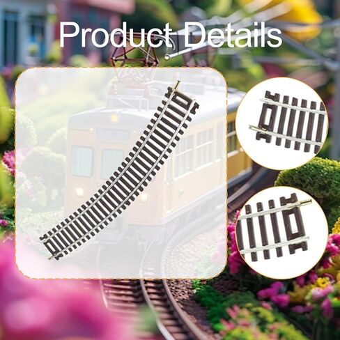 DYNWAVE 4 Pieces HO Scale Railroad Track Toy Train Parts Realistic Gift DIY Scene Model Train Track for 1:87 Toy Birthdays Classroom, 25cmx2.8cm in Saudi Arabia