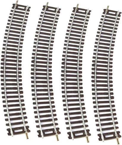 DYNWAVE 4 Pieces HO Scale Railroad Track Toy Train Parts Realistic Gift DIY Scene Model Train Track for 1:87 Toy Birthdays Classroom, 25cmx2.8cm in Saudi Arabia