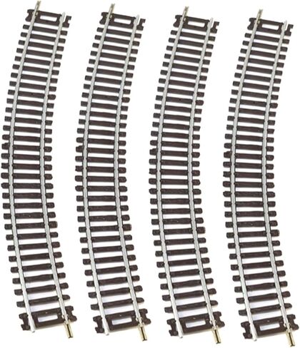 DYNWAVE 4 Pieces HO Scale Railroad Track Toy Train Parts Realistic Gift DIY Scene Model Train Track for 1:87 Toy Birthdays Classroom, 25cmx2.8cm in Saudi Arabia