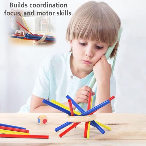 1 Set Wooden Balance Beam Toy Length 5.9 Inches Train Hand Eye Coordination Patience Concentration for Parent Child Games Travel Gatherings Entertainment Toy in Saudi Arabia