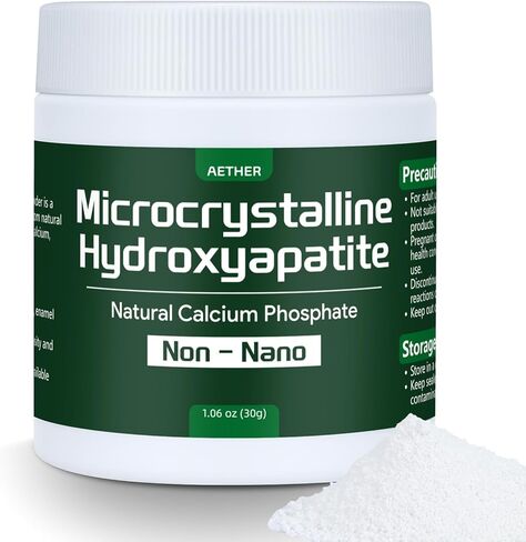 Microcrystalline Hydroxyapatite Powder, Pure MCHA Calcium Phosphate, Non-Nano Natural Calcium Source for DIY Formulations and Personal Use, 30g in Saudi Arabia