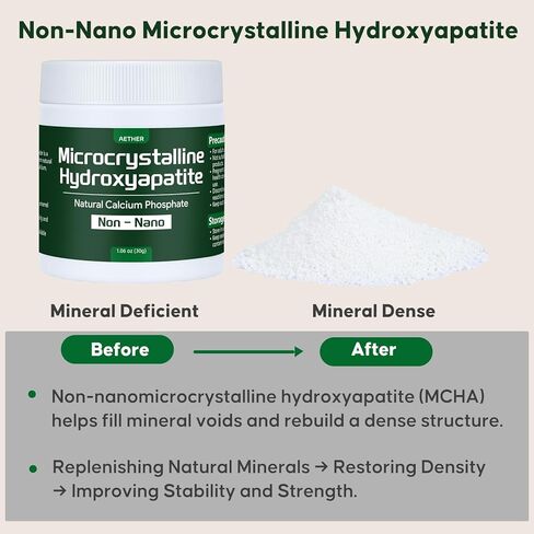 Microcrystalline Hydroxyapatite Powder, Pure MCHA Calcium Phosphate, Non-Nano Natural Calcium Source for DIY Formulations and Personal Use, 30g in Saudi Arabia