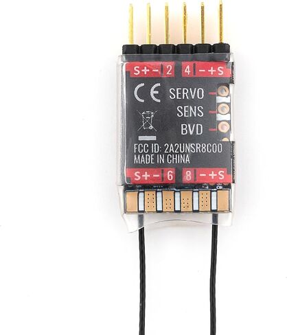 جهاز استقبال GoolRC Flysky FS-SR8C، جهاز استقبال 2.4 جيجا هرتز 8CH بروتوكول ANT هوائيات مزدوجة متوافقة مع جهاز إرسال راديو Flysky FS-ST8 لطائرات RC والروبوتات in Kuwait