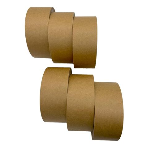 Earthshopp Kraft Paper Tape - Biodegradable & Recyclable, Plastic-Free Eco-Friendly Packaging, Writable & Hand-Tearable, Strong Adhesion for Packaging & DIY Projects - 1 Inch - 6 Pack in Saudi Arabia