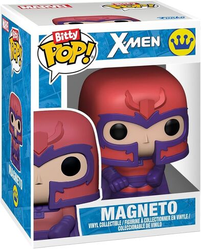 فانكو بوب! Bitty: X-Men - Magneto وScarlet Witch وQuicksilver وMystique - 0.9 بوصة (2.2 سم) - مجموعة الرسوم المتحركة - فكرة هدية - يتضمن رف عرض قابل للتكديس in Kuwait