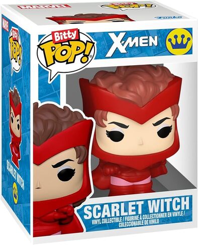 فانكو بوب! Bitty: X-Men - Magneto وScarlet Witch وQuicksilver وMystique - 0.9 بوصة (2.2 سم) - مجموعة الرسوم المتحركة - فكرة هدية - يتضمن رف عرض قابل للتكديس in Kuwait