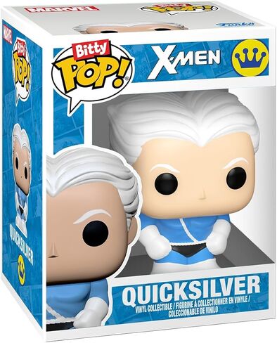 فانكو بوب! Bitty: X-Men - Magneto وScarlet Witch وQuicksilver وMystique - 0.9 بوصة (2.2 سم) - مجموعة الرسوم المتحركة - فكرة هدية - يتضمن رف عرض قابل للتكديس in Kuwait