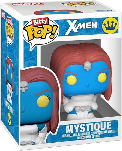 فانكو بوب! Bitty: X-Men - Magneto وScarlet Witch وQuicksilver وMystique - 0.9 بوصة (2.2 سم) - مجموعة الرسوم المتحركة - فكرة هدية - يتضمن رف عرض قابل للتكديس in Kuwait