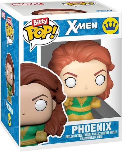 فانكو بوب! Bitty: X-Men - Jean Gray، Angel، Iceman، وCyclops - 0.9 بوصة (2.2 سم) - مجموعة الرسوم المتحركة - فكرة هدية - يتضمن رف عرض قابل للتكديس in Kuwait