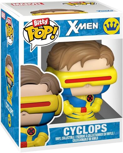 فانكو بوب! Bitty: X-Men - Jean Gray، Angel، Iceman، وCyclops - 0.9 بوصة (2.2 سم) - مجموعة الرسوم المتحركة - فكرة هدية - يتضمن رف عرض قابل للتكديس in Kuwait