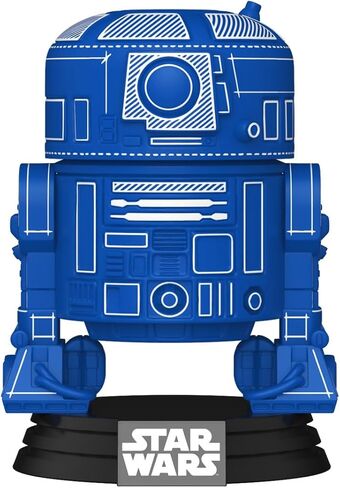 فانكو بوب! حرب النجوم: R2-D2 -Blueprint - مجسم من الفينيل قابل للتجميع - فكرة هدية - بضائع رسمية - ألعاب للأطفال والكبار - محبي حرب النجوم - مجسم نموذجي لهواة الجمع والعرض in Kuwait