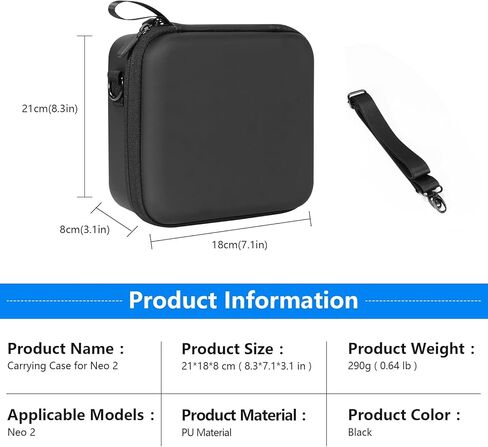 FPVtosky Carrying Case for DJI Neo 2 [CASE ONLY], Portable PU Leather Small Storage Protective Shoulder Bag for DJI Neo 2 Drone and Batteries Accessories in Saudi Arabia