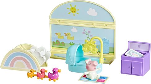 Peppa Pig Evie's Nursery Set with 1 Figure and 7 Accessories, Works with Peppa's Big Family House Playset, Preschool Toys for Girls and Boys 3+ in Saudi Arabia