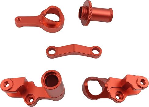 Aluminum Steering Bellcranks & Drag Link Set for 1/10 Slash, Rustler, Stampede, Hoss 4x4 VXL RC Cars – Upgrade Replacement Part #6845X (Red) in Saudi Arabia