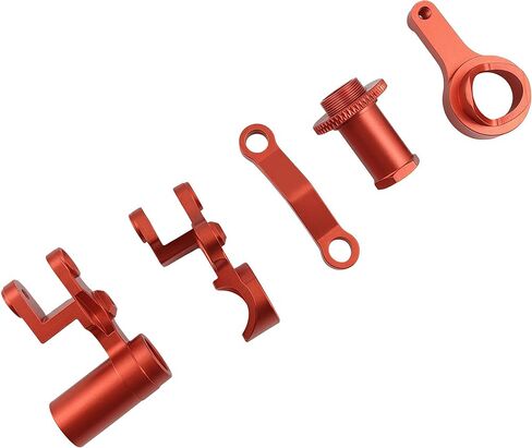 Aluminum Steering Bellcranks & Drag Link Set for 1/10 Slash, Rustler, Stampede, Hoss 4x4 VXL RC Cars – Upgrade Replacement Part #6845X (Red) in Saudi Arabia