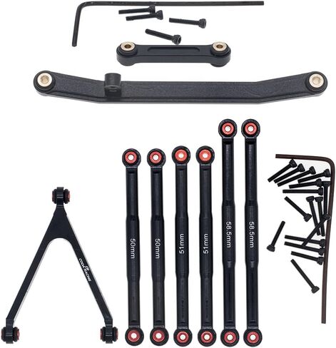 مجموعة وصلات التعليق وربطة عنق قضيب التوجيه لمحور 1/24 SCX24 C10 AXI00001 Wrangler JLU AXI00002 Bronco AXI00006 ترقيات سيارة الزاحف RC in Saudi Arabia