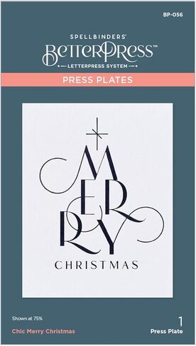 لوحة ضغط Spellbinders BP-056 أنيقة لعيد الميلاد المجيد من مجموعة BetterPress Christmas in Kuwait