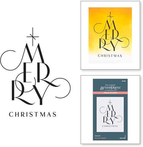 لوحة ضغط Spellbinders BP-056 أنيقة لعيد الميلاد المجيد من مجموعة BetterPress Christmas in Kuwait