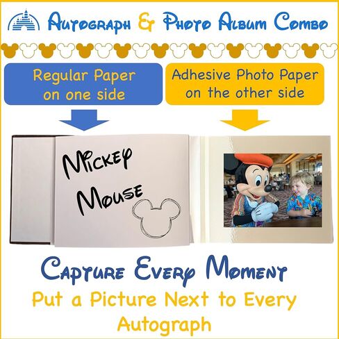 Kaizen Kreations Autograph book photo album Combo. Disney World Accessories for Trip to Disneyland or Disney Cruise Essentials in Saudi Arabia