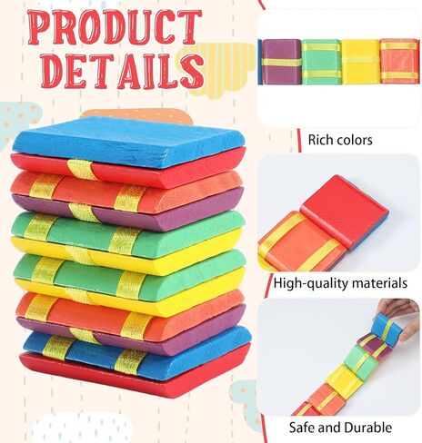 Jenaai 24 Pcs Jacob's Ladder Wooden Jacobs Ladder Fidget Finger Ladders for Nostalgia Memories Gift Puzzle Mind Teasers Increase Creativity in Saudi Arabia