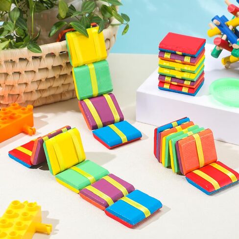Jenaai 24 Pcs Jacob's Ladder Wooden Jacobs Ladder Fidget Finger Ladders for Nostalgia Memories Gift Puzzle Mind Teasers Increase Creativity in Saudi Arabia