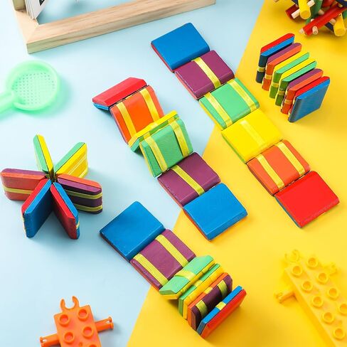 Jenaai 24 Pcs Jacob's Ladder Wooden Jacobs Ladder Fidget Finger Ladders for Nostalgia Memories Gift Puzzle Mind Teasers Increase Creativity in Saudi Arabia