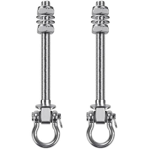 شماعات أرجوحة VivaZen شديدة التحمل - مجموعة من قطعتين من الفولاذ المقاوم للصدأ 304 للعوارض الخشبية والمعدنية أرجوحة 180 درجة، 1500 رطل، - مثالية لأراجيح اليوغا in Kuwait