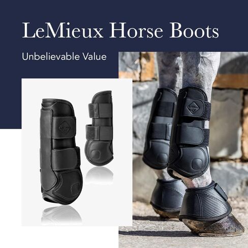 LeMieux Impact Responsive Horse Tendon Boots - Protective Gear and Training Equipment - Equine Boots, Wraps & Accessories - Tendon Protection and Support (Brown/Large) in Saudi Arabia