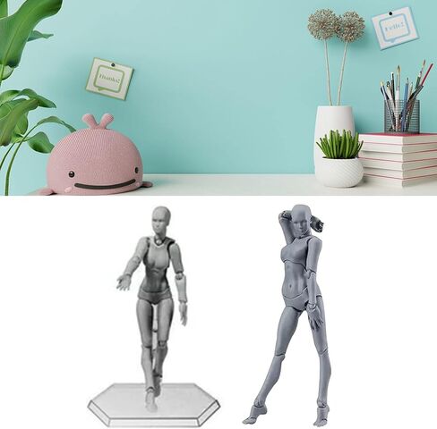 Drawing Action Figures Female and Male PVC Drawing Doll Model Figure Human Body with Joints for Artists, Customizable Poses Movable PVC Widely Used Drawing Mannequin Family in Kuwait